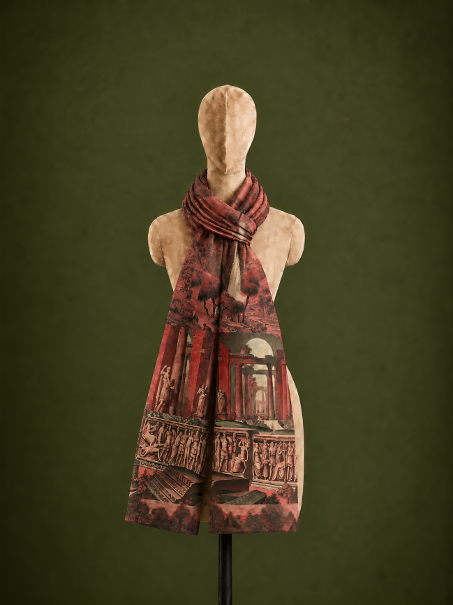 Roman Holiday, Cotton/Modal Stole- 28x80 Inches