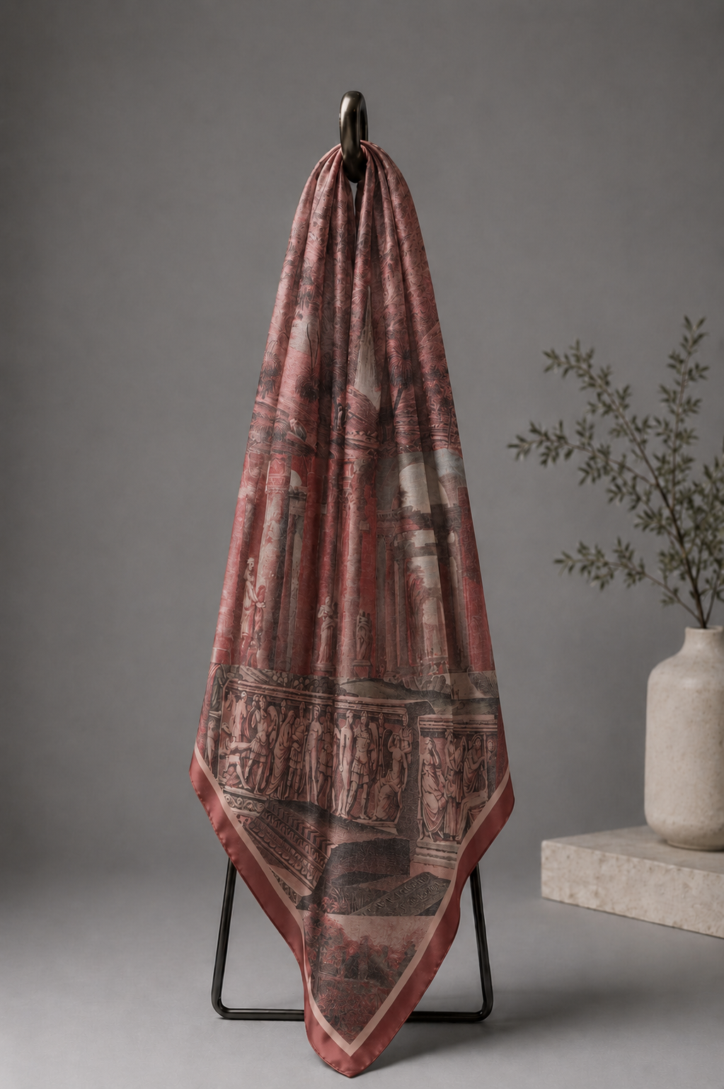 Roman Holiday, Cotton/Modal Stole- 28x80 Inches