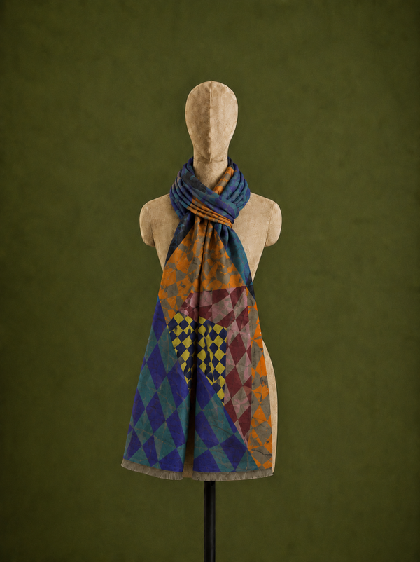 The Wayfinder, Wool/Silk Stole- 28x80 Inches
