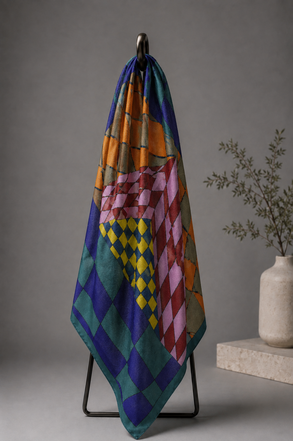 The Wayfinder, Wool/Silk Stole- 28x80 Inches