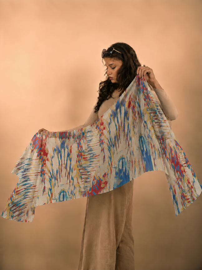 Freedom in Motion, Cotton/Modal Stole- 28x80 Inches